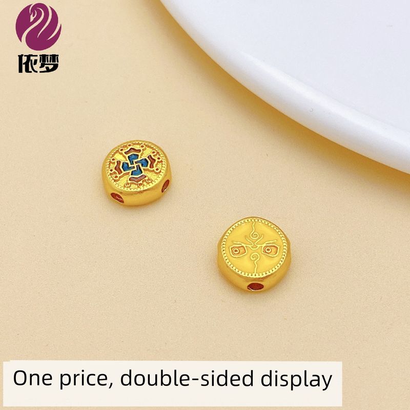 

Аллювиальное золото Пять цветов Пять Богов Богатства Разделительные бусины Капельная эмаль Плетеный ручной ремешок Ручная работа DIY Аксессуары Год Животного Ожерелье Браслет Sha Jin [yellow] God of wealth round beads