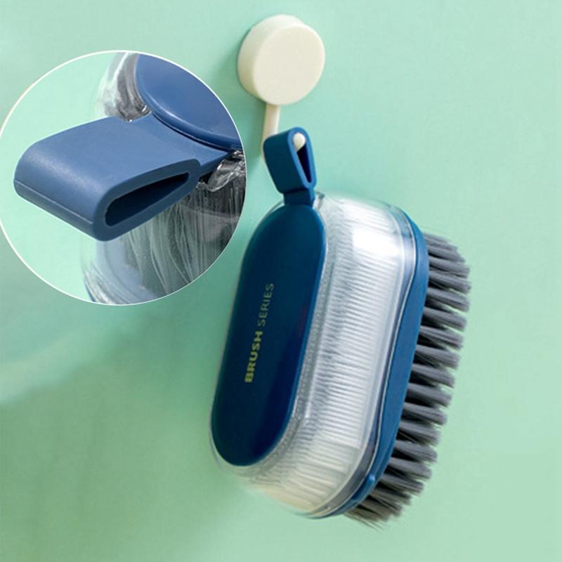 Brush Cleaner Dispenser Dish Washing Laundry Shoe Brush Kitchen Cleaning Brush For Bathroom Cleaning Tools