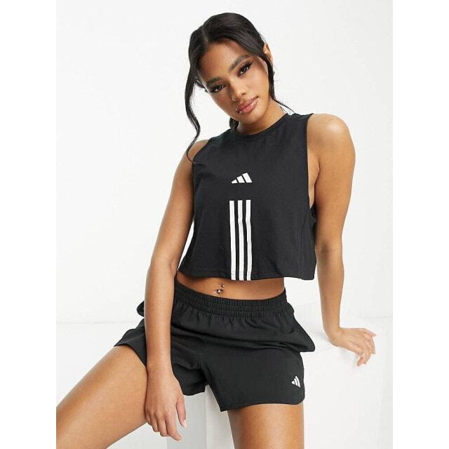 

Черный топ без рукавов adidas Training Train Essentials