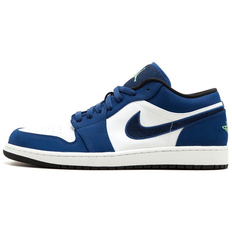 

Мужские кроссовки Air Jordan 1 Retro Low Insignia синие белые серо-черные 553558-405
