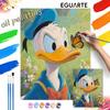 Donald Duck Butterfly Garden Digital Oil Painting Art Kit Hand Painted Home Decor