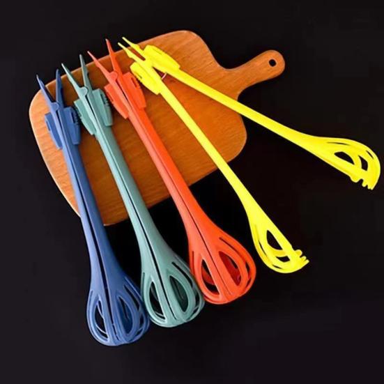 3-i-1 köksredskap äggvisp omrörare mattång sil med halkfria tänder värmebeständigt köksverktyg för bakning matlagning