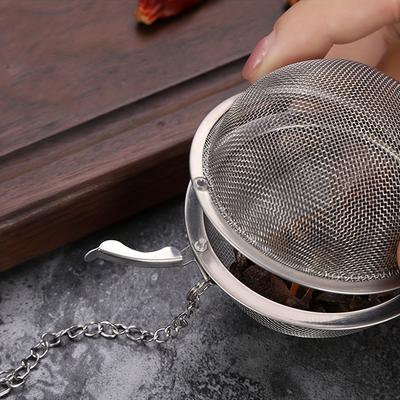 304 Stainless Steel Mesh Spice Tea Ball Tea Infuser Sphere Locking Strainer Mesh Infuser Tea Filter Strainers Kitchen Tools