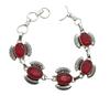 Ruby Gemstone Silver Plated Handmade Bracelet Jewelry BR 83