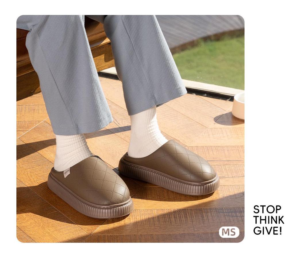 Waterproof Cotton Indoor Slippers: Anti-slip, Unisex, Autumn/Winter 2025