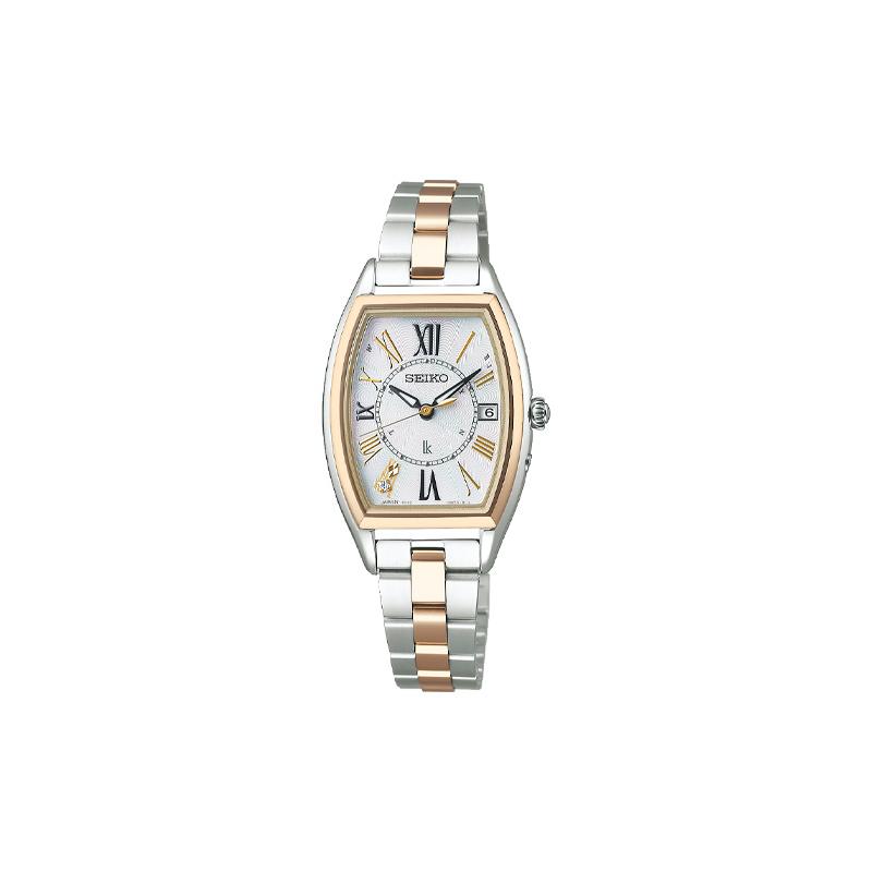 SEIKO Lukia Series 100 Meter Waterproof Quartz Titanium Strap Women s Watch White Dial SSQW052 синий