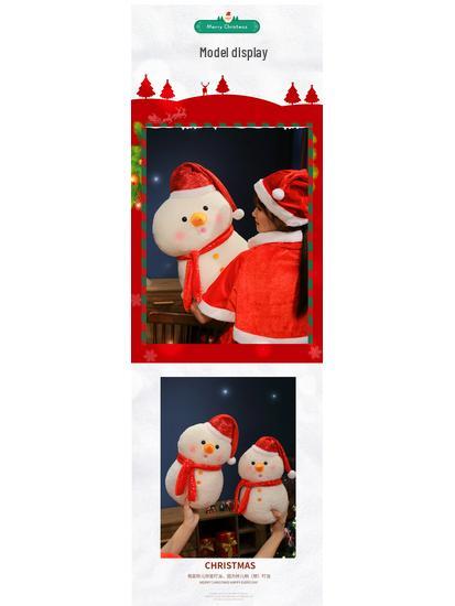 Santa Claus and Snowman Plush Doll Gift Pillow