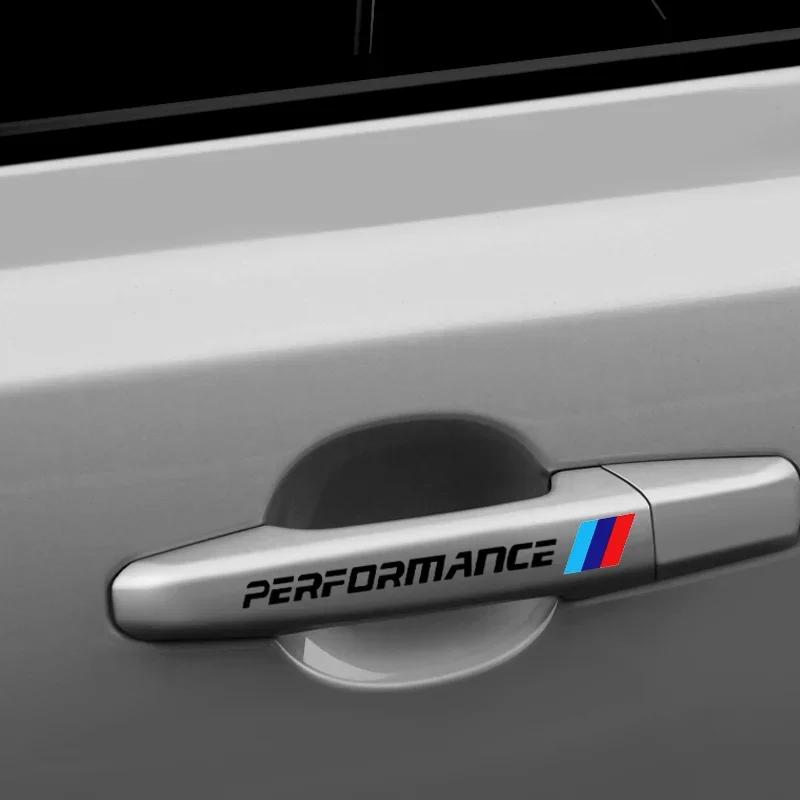 Adesivo per Auto 2025 Caldo 4 Pezzi Adesivo Decorazione Maniglia Portiera Auto Decalcomania Tergicristallo Accessori Auto Per BMW M Power Performance M3 M5 X1 X3