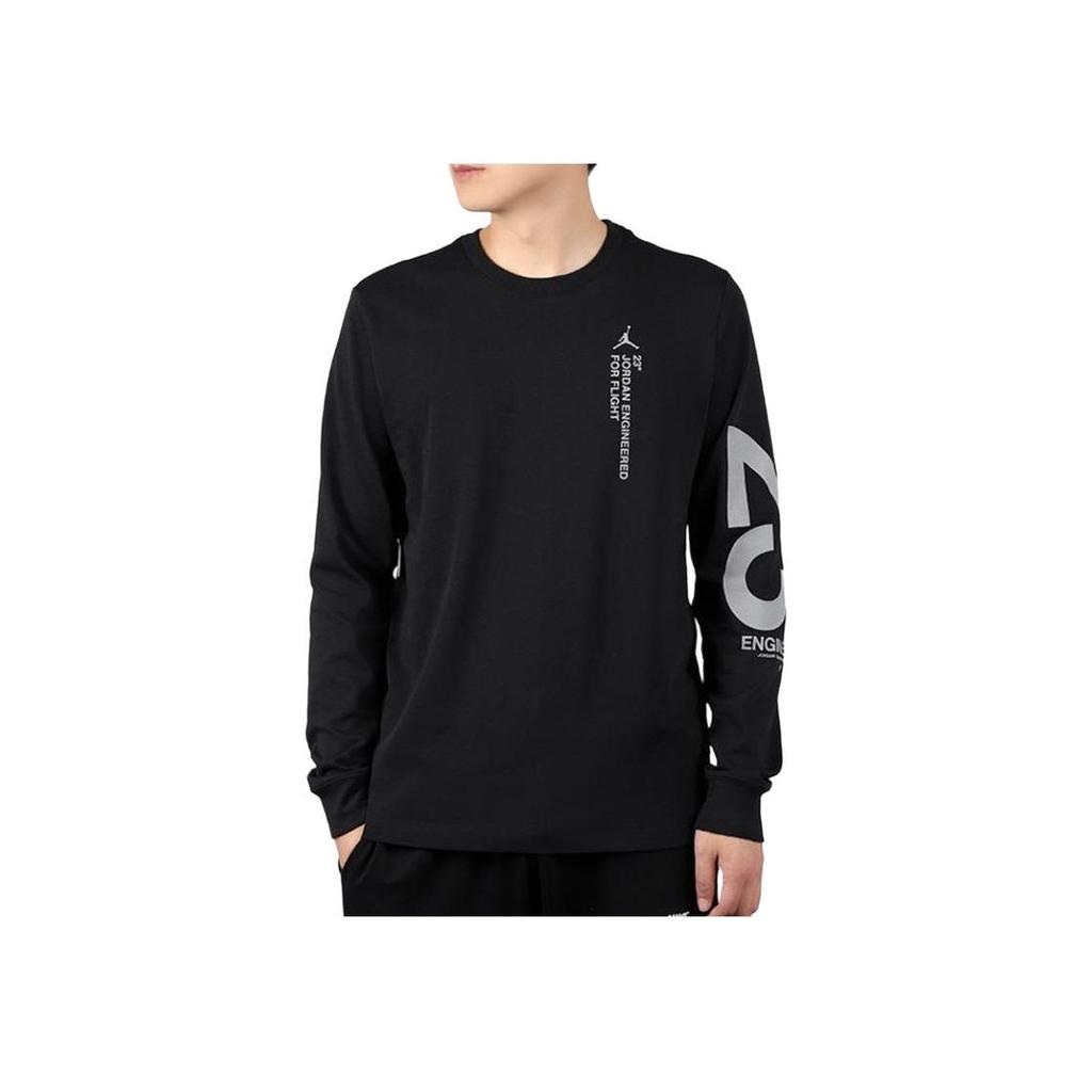 Jordan 23 Engineered Logo Casual Long Sleeve T-Shirt Men Tops Black BQ5534-010