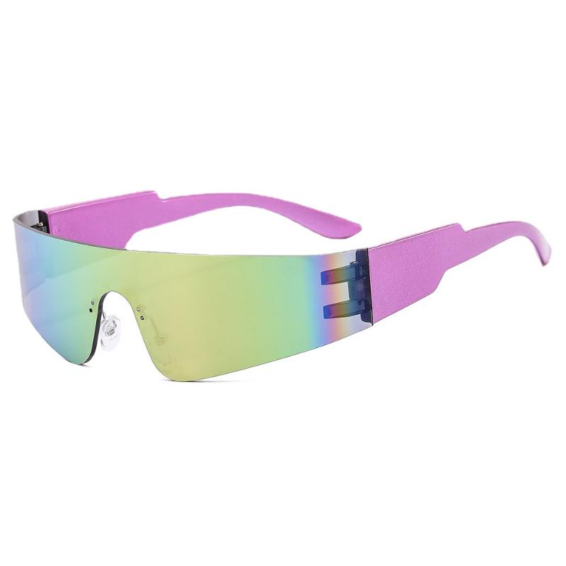 

New One Piece Sunglasses Luxury Brand Wrap Around Sun Glasses Shades Eyewear Uv400 Female Designer Eyeglasses As shown in figure