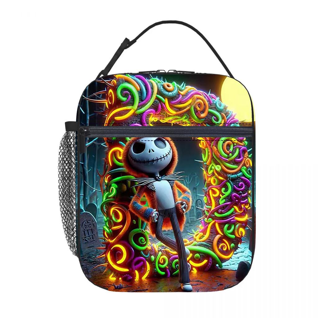 Christmas Horror Night Oxford Cloth Children's Lunch Bag Boy Girl Alphabet Cartoon Portable Insulation Handbag