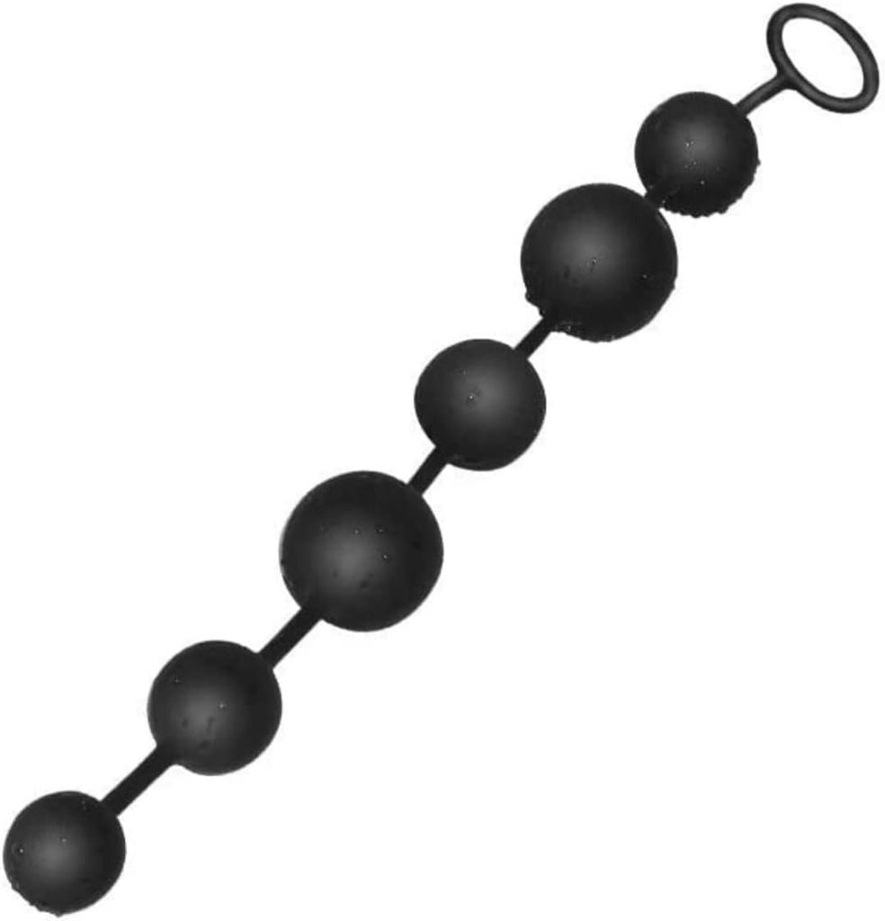 Silicone Anal Beads, 100% Silicone with Gradual Size Increase and Safe Pull Ring - Clean Anal Toy, BPA & Phthalate Free Female Female Sex Toy