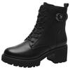 Soft Leather Shoes with Thick Heels and Short Boots, New Style Ankle Boots, Women's Snow Boots