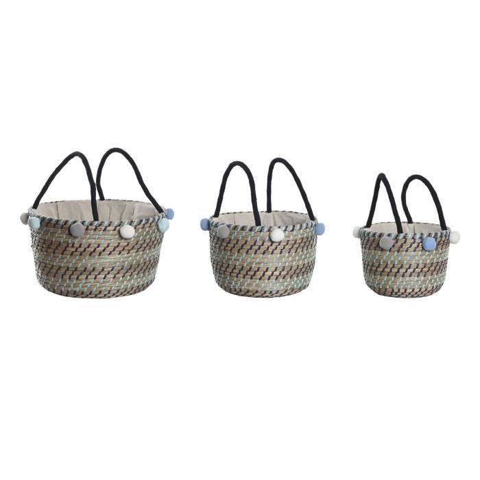 Corbeilles de basket - Multicolore - Polyester - Seagrass - 43x43x43 cm