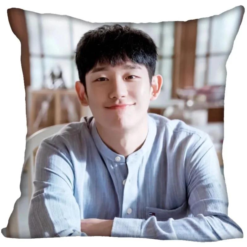 Jung Hae In Pillow Cover Bedroom Home Office Decorative Pillowcase Square Zipper Pillow Cases Satin Soft No Fade 0209