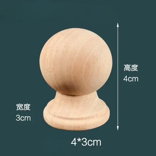

Solid wood carving solid color round ball staircase handrail, ball bed tail, headpost decoration column sculpture