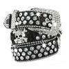 Sparkling Rhinestones Waistband Punk Design Belt Unisex Fashion Accessory PU Leather Sash Comforable