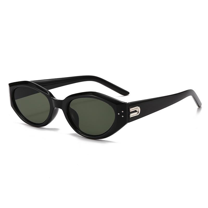 Retro Cat Eye Sunglasses For Women High End Sunscreen Rice Nail Irregular Small Frame MN5538