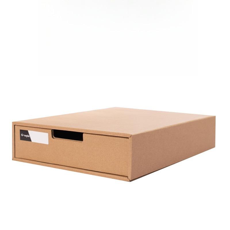 Бумажная коробка для хранения выдвижной ящик органайзер для файлов на офисный стол простая подставка для книг коробка для хранения файлов настольные аксессуары 345 265 8 2330₽