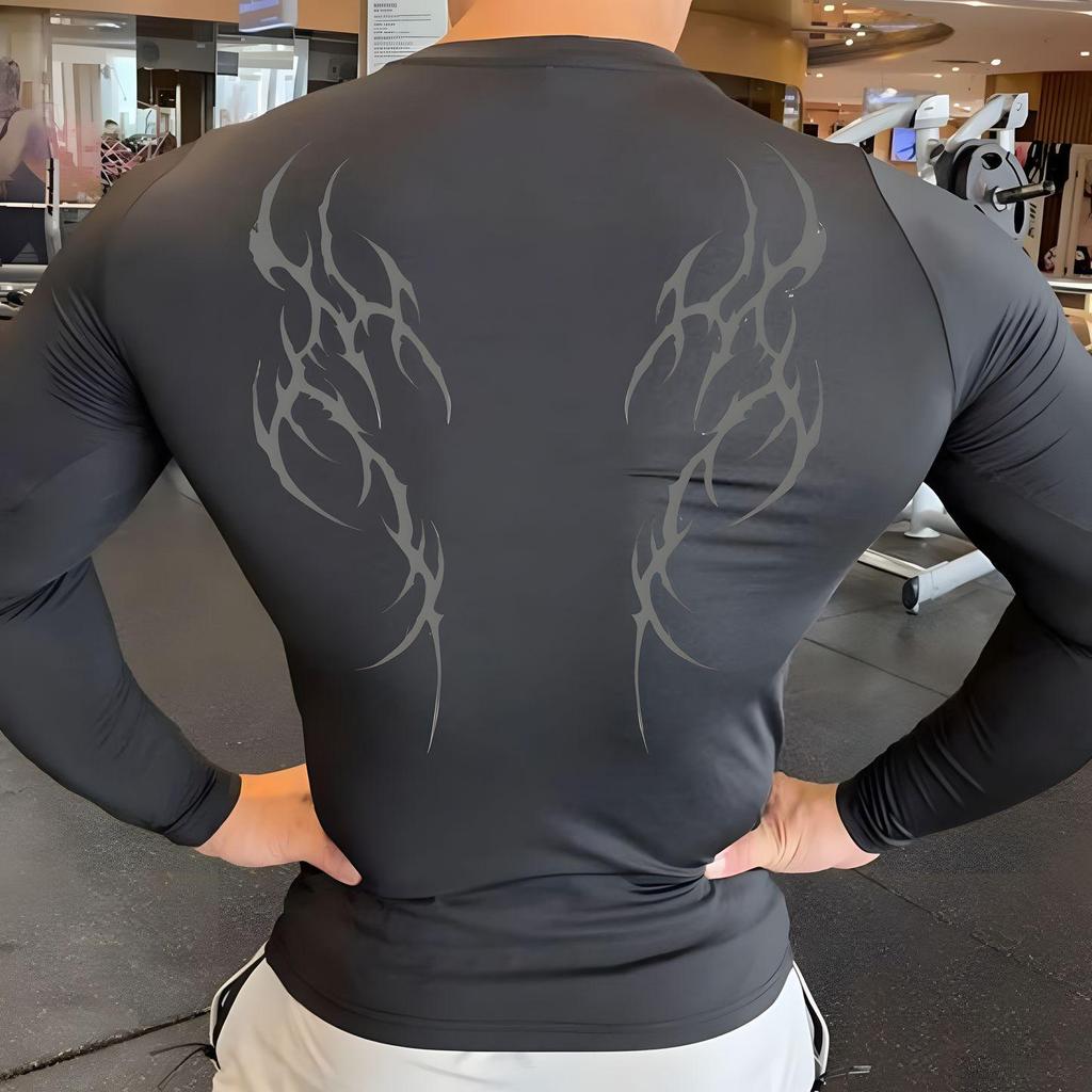 Men's Quick-Dry Breathable Fitness T-Shirt, Short-Sleeve, Tight-Fit Summer Running Top