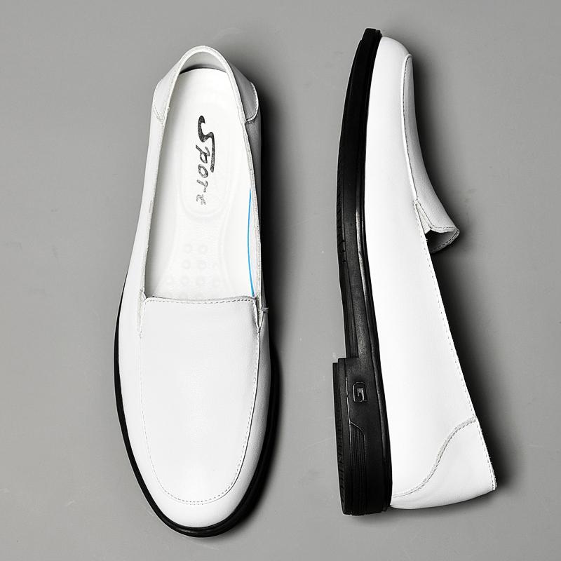 Men Shoes Fashion Flats Casual Genuine Leather Slip-on Stylish for Male Comfortable Light Loafers Shoes Hip Hop Evening Dresses