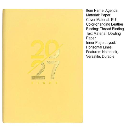 Professional Record Keeper 2027 Planner with Monthly And Annual Schedule, A5 Thick Ink-proof Paper Daily Agenda Notebook, Durable PU