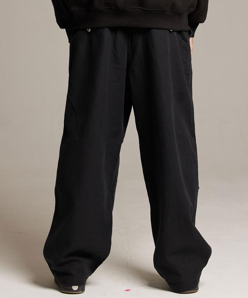 PHILIPPAKER Blue Base Vintage Wide Work Pants Black