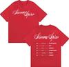 2026 Singer Double Sided Letters Print High Quality Fashion Short Comfortable and Loose Unisexs and WOMENs Tshirts
