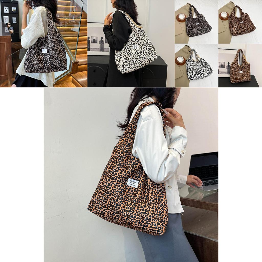 Trendy Street Style Black Brown White Summer Tote Bag For Daily Use