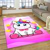 3D Cute Unicorn Cartoon Animal Carpet Rug for Home Living Room Bedroom Sofa Doormat Decor,Child Play Area Rug Non-slip Floor Mat