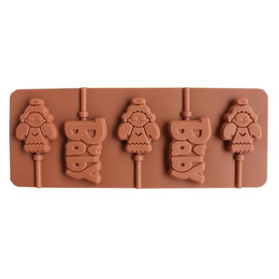 Lollipop Silicone Mold Chocolate Cake Fondant Cookie Mould DIY Baking Tools