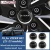 LINNUNU 4Pcs For ZEEKR 001 7X 2026 Car Wheel Hub Center Cap ABS Snap-on Styling Badge Rim Cover Exterior Decoration Accessories