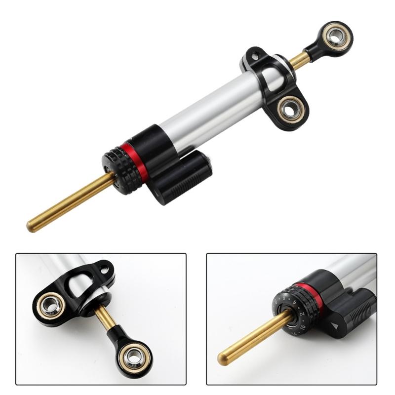 Motorcycle Steering Damper With Adjustable Shock Absorption Lightweight Aluminum Construction Fit For Precise Handling
