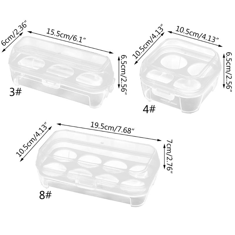 Plastic Eggs Storage Box Shockproof Holder Box Eggs Tray Carriages Dispenser Box