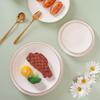Gold Rim Ceramic Round Dinner Plate