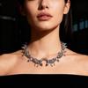 Edgy Thorn Detail Alloy Punk Necklace Retro Collarbone Chain Jewelry For Women Concerts Date Nights Everyday Fashion Accessory
