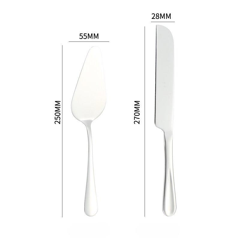 Stainless Steel, Cake Knife Shovel, Two-piece Set, Wedding, Creative Party, Kitchen Baking Set, Dessert Shop Tableware