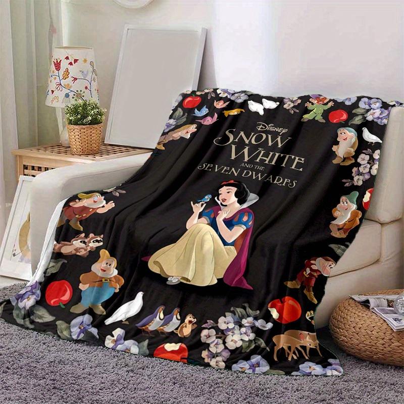 1pc, Snow White and the Seven Dwarfs Home Decor Blanket, Flannel Throw for Bedroom, Living Room, Travel, Camping