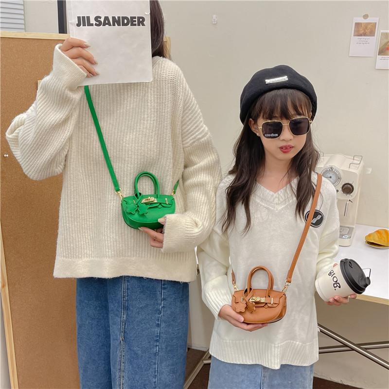 Stylish Mini Crossbody Pu Bag For Kids Chic Princess Coin Purse Accessory