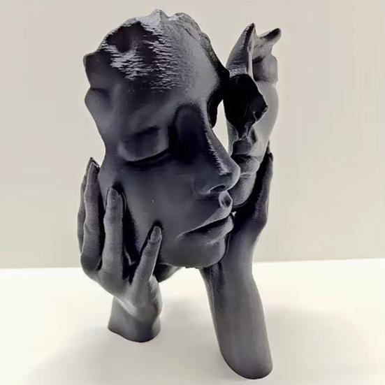Estatua de Arte Facial para Mujer Figura Abstracta Pensadora Decoración de Mesa Escultura Facial Abstracta para Hogar Oficina Habitación Escritorio Soporte de TV Mesa de Café Decoración
