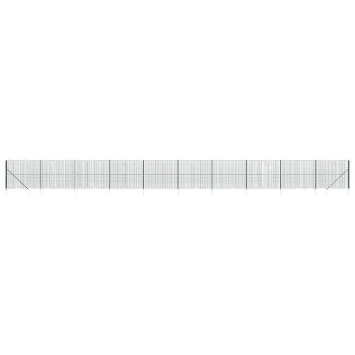 VidaXL Clôture en Treillis Métallique et Piquet d'Ancrage, Panneau de Clôture Décoratif, Barrière de Protection Jardin Patio 154107