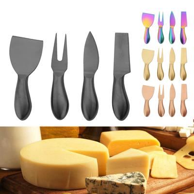 4-teiliges Käseschneider-Messer-Set, Mini-Messer, Gabel, Edelstahl, Besteck, Butter, Spachtel, Werkzeuge, Küche, Käsemesser-Set