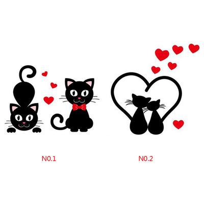 Cartoon Cat Switch Vinyl Sticker Owl Wall Stickers for Home Decor