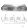 Large Heatsink 100x150x25mm Cooling Radiator for CPU, MOS Tube Circuit Board, PCB Module Cooler, LED Amplifier Device, with 24 Fins - Silver