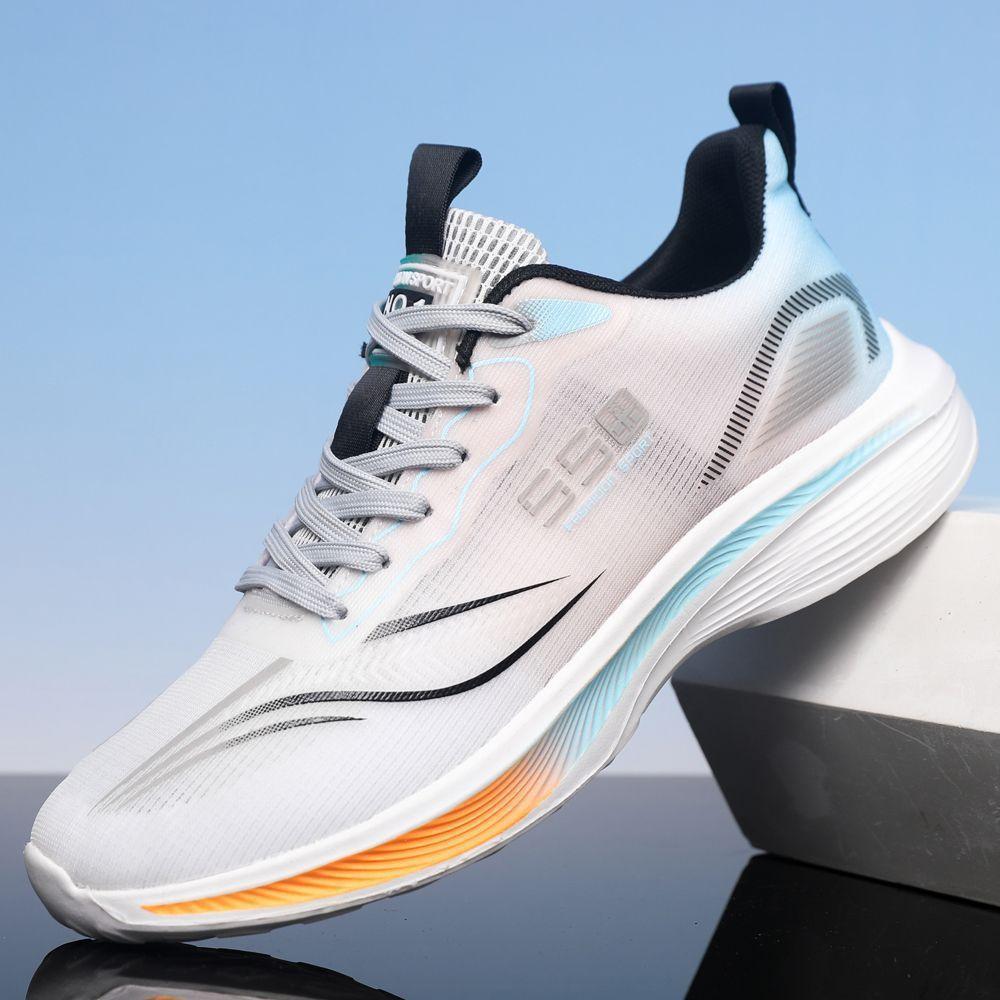 Season running shoes waterproof soft sole lightweight fly weaving sports lightweight casual shoes breathable mesh men's shoes cloth