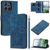 Portemonnaie-Hülle für Moto G67 5G - Leder/PU, Blau, Mit Kartenhalter