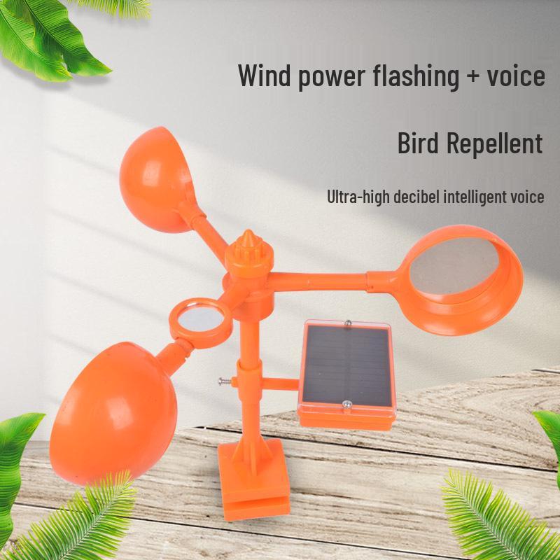 Solar-Powered Reflective Bird Repeller for Orchards and Farmlands