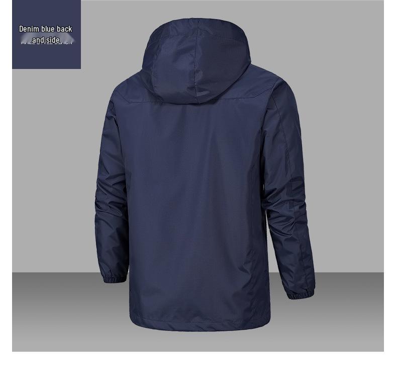 Men's Lightweight Waterproof Windbreaker Jacket - Perfect for Spring/Autumn, Fishing, Hiking, and Outdoor Activities