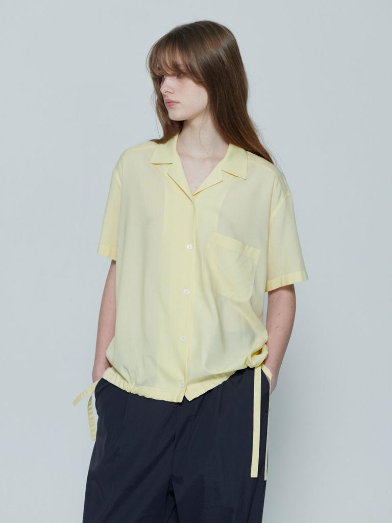 ENZO BLUES Half Sleeve Shirt (Cream Yellow)