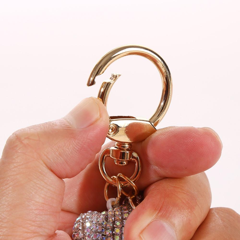 Cartoon Rhinestone Bear Keychain Animal Car Keyring Creative Bear Pendant  Girls